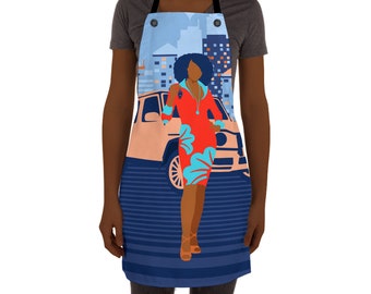 African American Woman Schort, Black American Gift, Moederdag, Cadeau voor Chef, Cadeau voor zus, Cadeau voor vriend, House Warming Gift, Afro