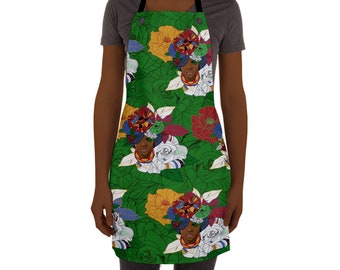 Afro-Amerikaanse vrouw schort, keuken, zwarte Amerikaanse gift, Moederdag, cadeau voor chef-kok, cadeau voor zus, cadeau voor vriend, huis opwarming cadeau