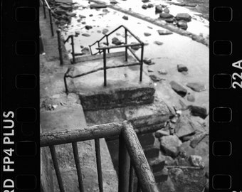 Seascape Photography Print: Whitley Bay, Black and White Seascape (Digital Download)