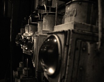 Devon Railway Lantern Print: Vintage Industrial Photography (Digital Download)