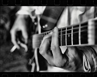 Sheffield Guitarist Print: Black and White Musical Portrait (Digital Download)