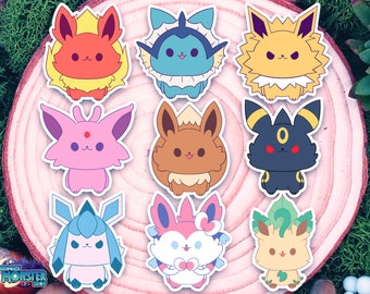 Chibi Elemental Evolution Weatherproof Matte Diecut Sticker, Sticker, Cute