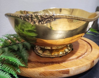 Vintage ornate gold bowl pedestal