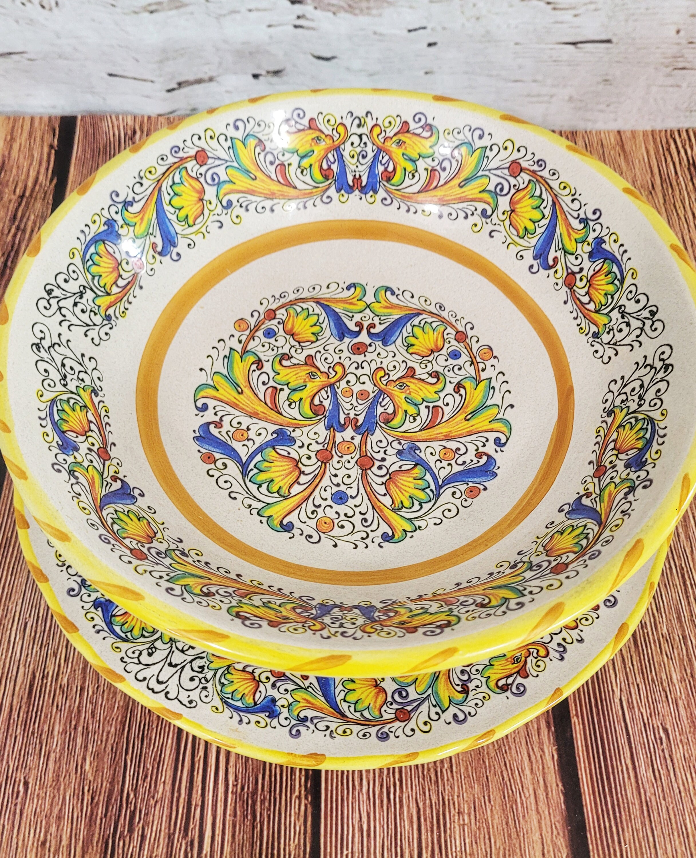 ultralow prices SQUARE POTTERY ITALIAN CERAMICHE MERIDIANA WAVY SET/6