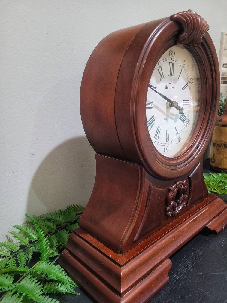 Bulova Mantle Clock With Chime Etsy