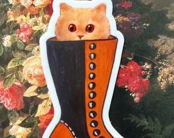 Cat in JOHN FLUEVOG BABYCAKES boot 3” Sticker