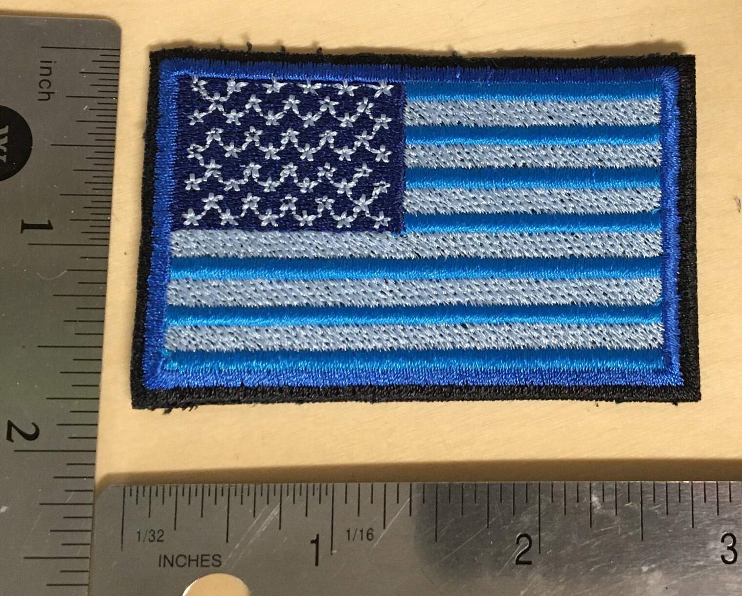 American Flag Patch All Blue Etsy
