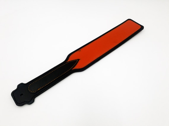 Leather Spanking Paddle - BDSM Spanking Paddle - Two Colored