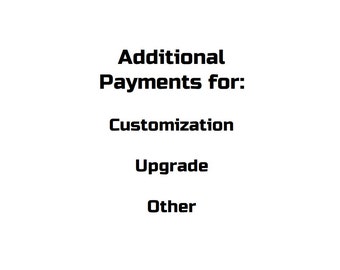Additional Payments For Major Product Customizaton, Upgrade or Other - 30 Euro