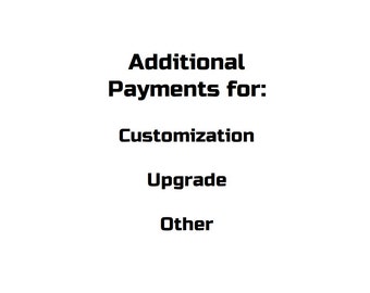 Additional Payments For Major Product Customizaton, Upgrade or Other - 40 Euro