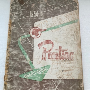 Vintage 1954 PONTIAC BENUTZERHANDBUCH Heft