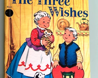 Vintage 1960s "The THREE WISHES"  book - A Rand McNally Junior Elf Book!