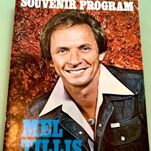 Vintage EPHEMERA 1970-talet - MEL TILLIS - Konsertprogram
