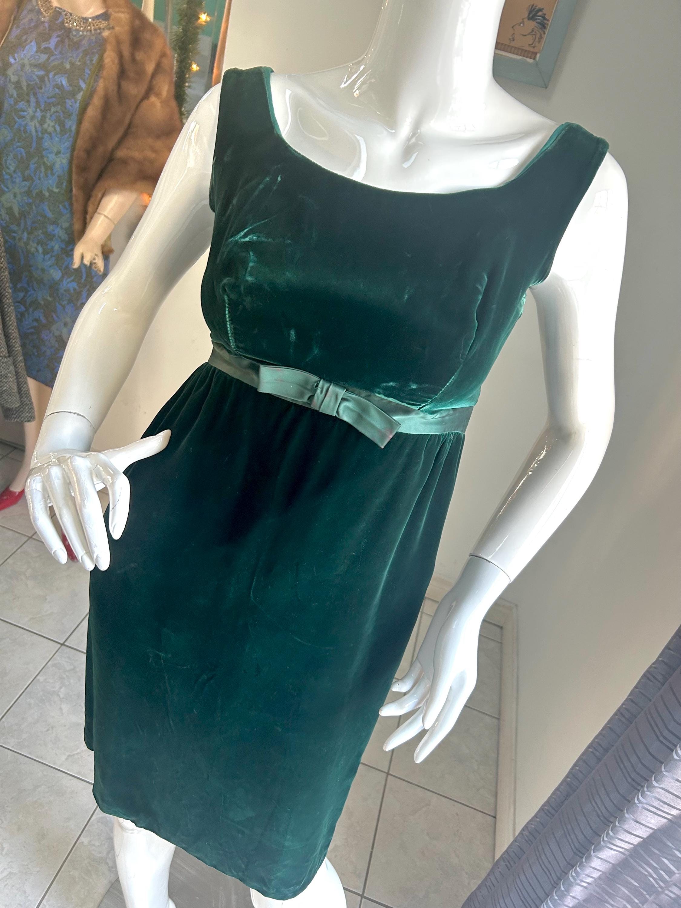 Petite Green Velvet Gown - Etsy