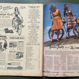 Vintage September 1944 magazine CALLING ALL GIRLS image 5