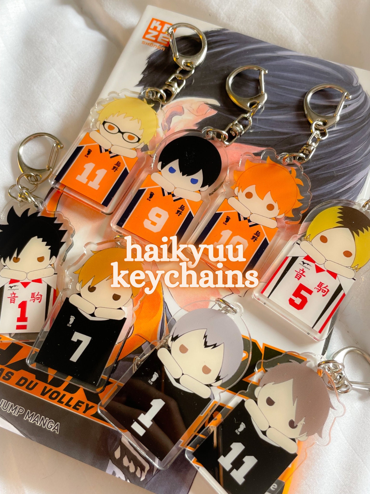 8pcs/set volleyball juvenile anime haikyuu action