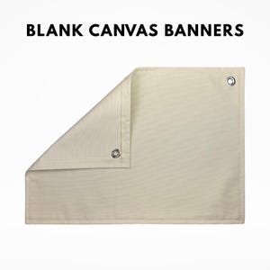 Blank Canvas Banner With Grommets, Canvas Hanging Banner Blank, Screen Print Blank Banner, Heat Transfer Blank Banner, Vertical Banner