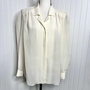 Philippe Marques Petites Ivory Silk Blend Blouse Women&#39;s 12