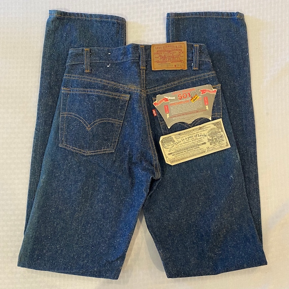 VINTAGE 1993 Dead Stock Levi's 501 Cream/Tan Denim Jeans