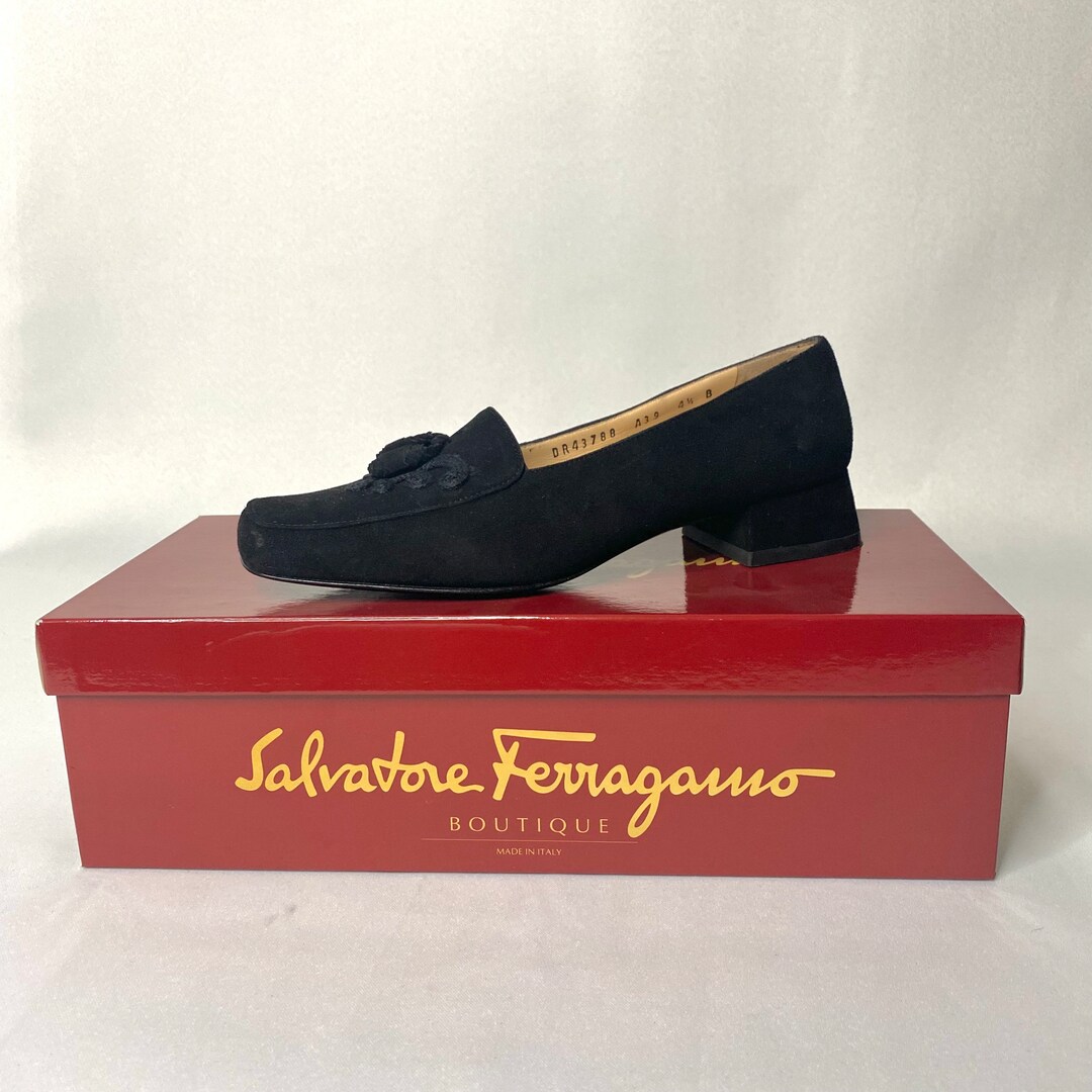 salvatore ferragamo black shoes