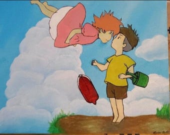 Studio Ghiblis Ponyo-målning