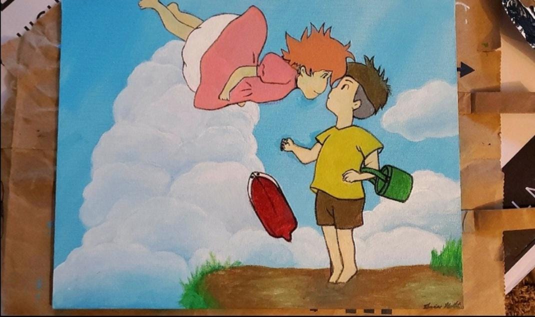 Studio Ghibli's Ponyo Painting - Etsy