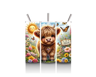 Hot Girl Summer Highland Cow Tumbler 20 ounce tumbler