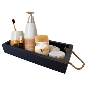 Black Decorative Tray Black Bathroom Tray Black Vanity Tray - Etsy