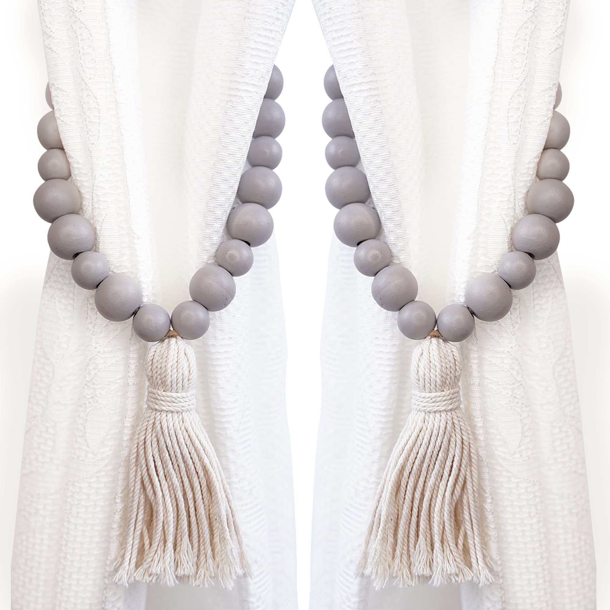 Farmhouse Style Grey Curtain Tie Backs Curtain Holders for Etsy