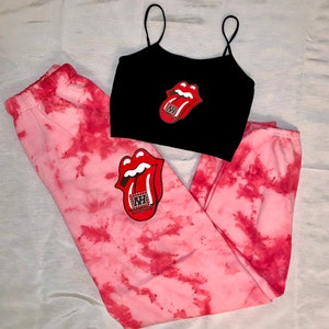 Custom College Tie Dye Sweatpants & Tank set