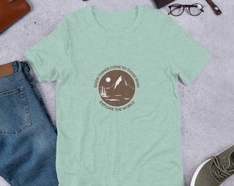 World Explorer T-Shirt (Unisex) | wilderness explorer | adventurer shirt | happy camper shirt | around the world | world traveler