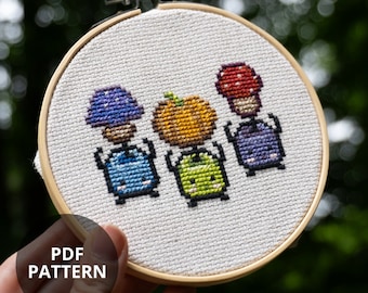 Stardew Valley Cross Stitch Digital Pattern - Junimo Trio