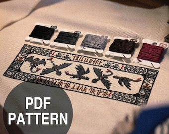 How To Train Your Dragon - Toothless Runes - Cross Stitch PDF Pattern