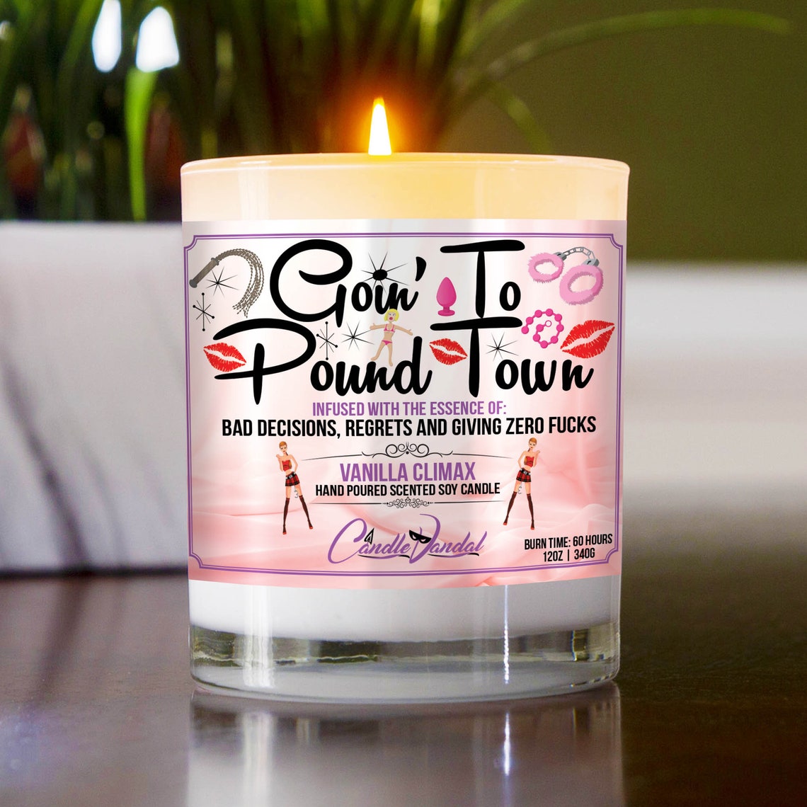 Funny Sex Candle Goin To Pound Town Vanilla Scented Etsy