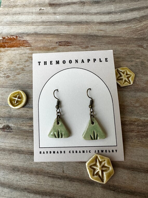 Ceramic drop earrings deals