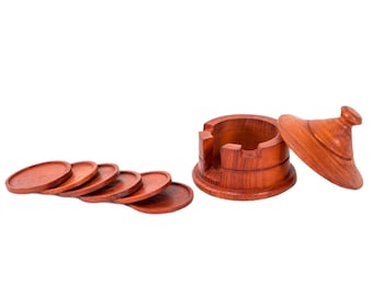Lote x6 posavasos de madera YAPO