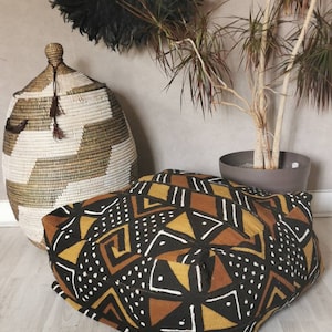 Large bogolan pouf ALIOUNE