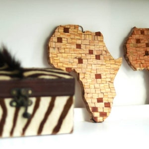 MANSA mapa de madera de África