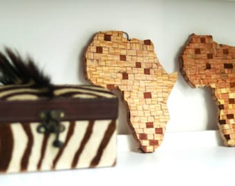 MANSA wooden map of Africa