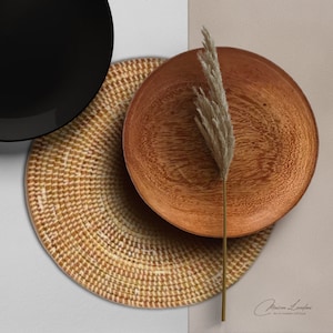 Kavel x4 SALIMA rieten onderzetters