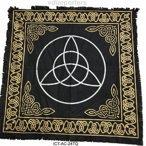 Cotton Tapestry Altar Cloth Triquetra 24&quot; x 24&quot;