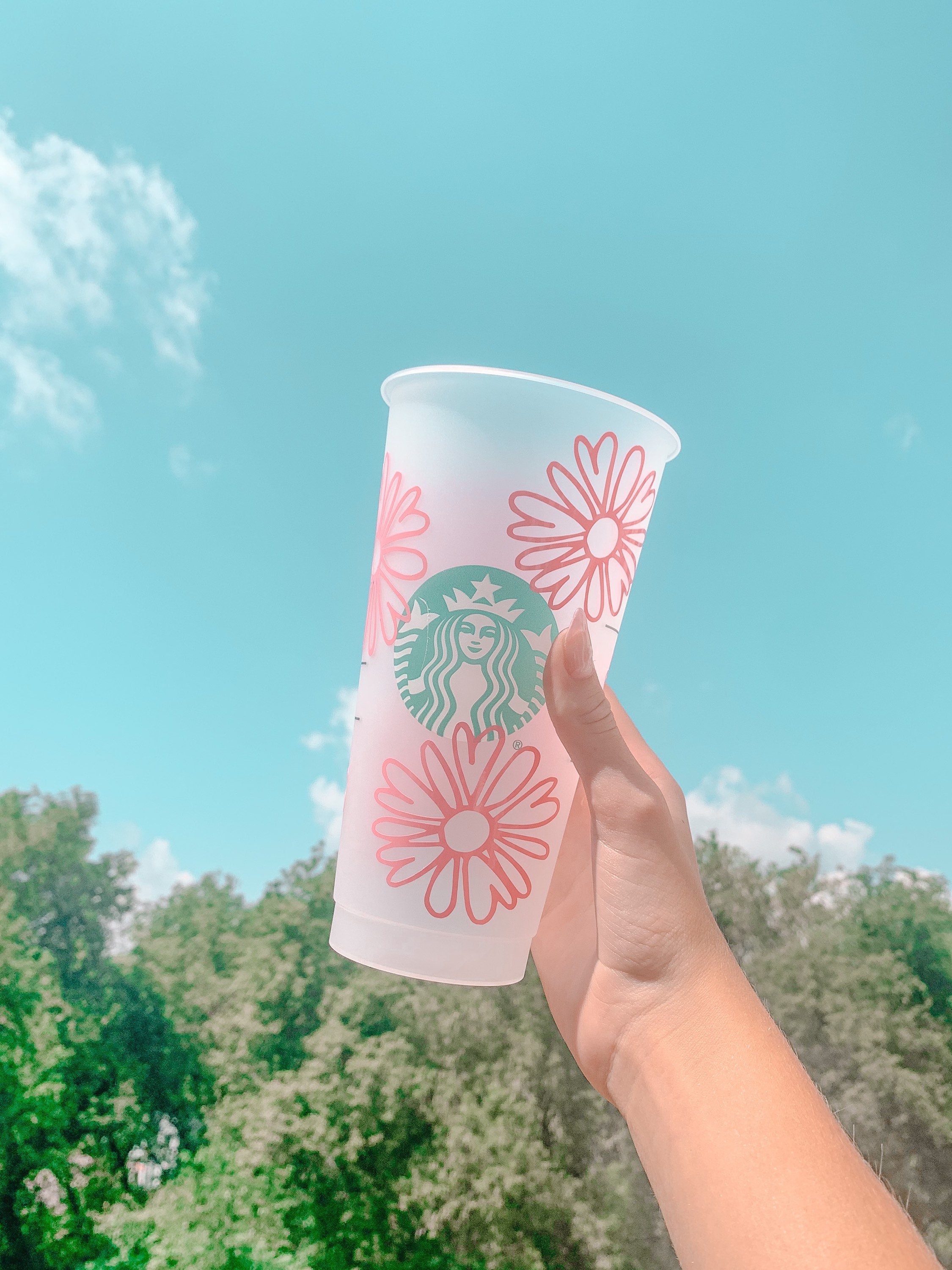 Reusable Cold Cup with Preppy Monkeys- used for iced coffee, frappes and  more - comes with reusable straw | NOT DISHWASHER SAFE