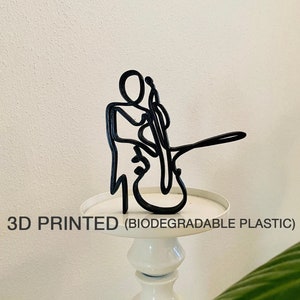 Cellist, music, tabletop figure, minimalist art sculpture, 3D printed gift, shelf sitter, home decor, office statue, housewarming present