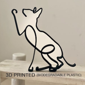 Gato esfinge, razas de gatos, escultura de arte minimalista, figura de mesa, estatua impresa en 3D, regalo de cumpleaños, mascotas, regalos de inauguración de casa, decoración de estantes