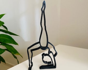 Yoga poses, minimalist art decor, home sculpture, office decor, tabletop gifts , 3D printed, shelf sitter, housewarming presents, living in