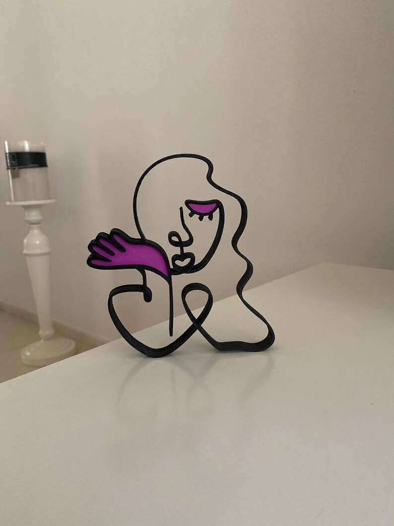 Minimalist art sculpture figure 3D printed Pop woman image 0