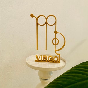 Virgo, Zodiac symbol, Maiden, minimalist art sculpture, tabletop Plastic figure,astrology home decor, 3D printed gift, birthday presents