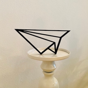 Paper Plane, BioPlastic, origami, book sitter, birthday present, office addition, pilot souvenir, Airline symbol, notebook hobby, flying air