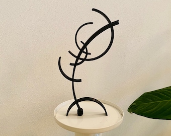 Free Curve to the Point, Kandinsky, Famous Art Decor 3D, tabletop Plastic figure, abstract shelf minimalist sculpture, home 3D printed gifts