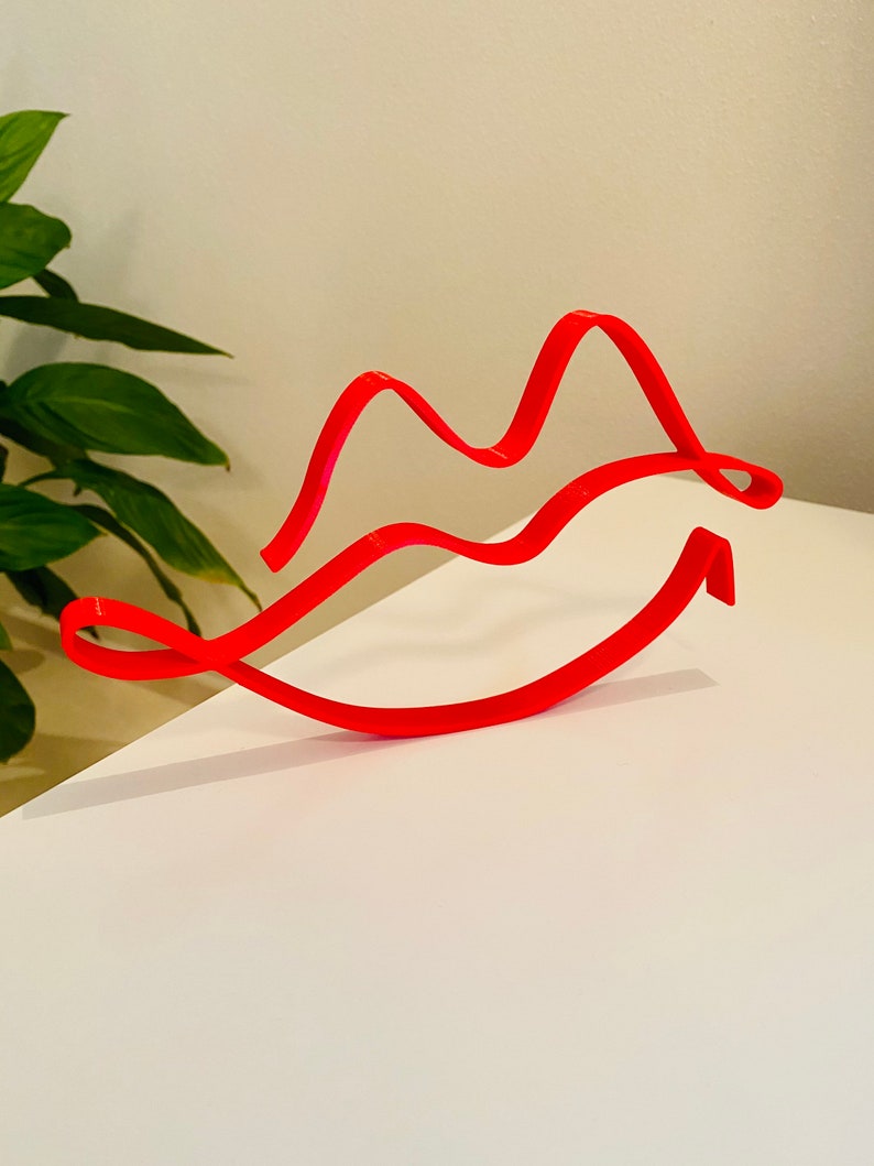 Lips, Sexy Item, BioPlastic furniture addition, windowsill statue, shelf sitter, desktop presents, always smile, love kiss, girlfriend hello image 6